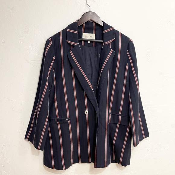 The Great Academy Blazer Oxford Stripe Size 1 - Picture 2 of 5
